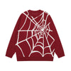 Image of Spider Web Jacquard Knitted Sweater For Men Shopping