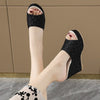 Image of European And American Peep-toe Slippers Wedge Platform Platform Shopping