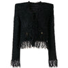 Image of Women's Coat With Bright Silk Tweed Fringe Shopping