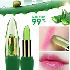 Aloe Vera Gel Color Changing Lipstick Gloss  Moisturizer Anti-drying Desalination Fine-grain Lip Blam Care Shopping111