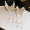 Image of Elegant High-grade Golden Pearl Tassel Hairpin Shopping