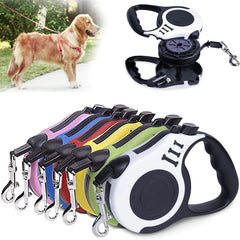 3m And 5m Durable Dog Leash Automatic Retractable Nylon Cat Lead Extension Puppy Walking Running Lead Roulette For Dogs Pet Products Shopping