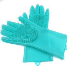 Silicone Heat-resistant Cleaning Brush Scrubbing Gloves Shopping