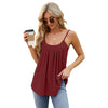 Image of Cross-Border T-shirt Sleeveless Hollow-out Camisole U-neck Vest Shopping