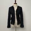 Image of Women's Coat With Bright Silk Tweed Fringe Shopping