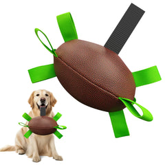 Dog Rugby Football With Strapes, Interactive Dog Toys For Boredom, Dog Water Toy, Dog Balls For Small And Medium Breeds-Indoor & Outdoor Play Shopping