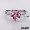 Image of Inlaid AAA Heart-shaped Zircon Ring Shopping