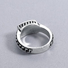 Men's And Women's Fashion Simple Thai Silver Retro Ring