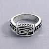 Image of Men's And Women's Fashion Simple Thai Silver Retro Ring Shopping