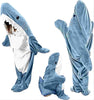 Image of Ambitelligence Shark Blanket Hoodie Onesie For Adults And Kids, Cozy Flannel Shark Costume Shark Sleeping Bag Shopping