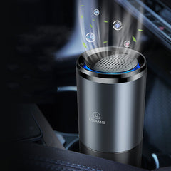 Car Air Purifier Ionizer Negative Ion Aluminum Alloy Car Air Freshener Activated Carbon Formaldehyde Auto Air Clean Accessories Shopping