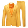 Image of Multi-Color Two-piece Suit Men's Solid Color Slim Fit Shopping