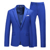 Image of Multi-Color Two-piece Suit Men's Solid Color Slim Fit Shopping