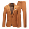 Image of Multi-Color Two-piece Suit Men's Solid Color Slim Fit Shopping