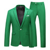 Image of Multi-Color Two-piece Suit Men's Solid Color Slim Fit Shopping