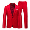 Image of Multi-Color Two-piece Suit Men's Solid Color Slim Fit Shopping