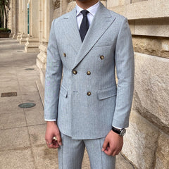 Mr. Lu San's Italian Naples Gun Collar High-end Suit Shopping