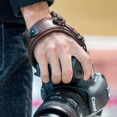 Camera leather wristband Shopping