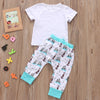 Image of Newborn Baby Clothes Set T-shirt Tops+Pants Little Boys and Girls Outfits Shopping