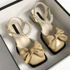 Image of Women's Sandals Square Head Bow Fairy Gentle Inner Match Match Skirt Shopping