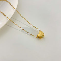 3D Love Heart Necklace Design Sense Clavicle