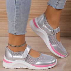 Women's Casual Thick Bottom Breathable Velcro Women's Mesh Surface Shoes Shopping