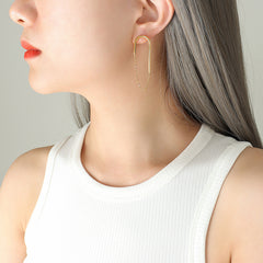 European And American Ins Style Chain U-shaped Ear Studs Shopping