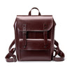 Image of Leather Backpack Women's Wear-resistant Retro Shopping