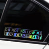 Image of Car Decoration Do Not Follow Me English Sticker Shopping