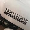 Image of Car Decoration Do Not Follow Me English Sticker Shopping