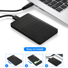 Grid Pattern Business Style USB3.0 Mobile Hard Disk Box Shopping