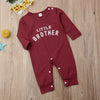 Image of Male Alphabet Long Sleeved Romper Newborn Baby Jumpsuit Female Baby Casual Romper Shopping