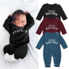 Image of Male Alphabet Long Sleeved Romper Newborn Baby Jumpsuit Female Baby Casual Romper Shopping