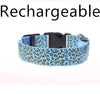 Image of LED Dog Collar Safety Adjustable Nylon Leopard Pet Collar Shopping