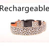 Image of LED Dog Collar Safety Adjustable Nylon Leopard Pet Collar Shopping