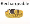 Image of LED Dog Collar Safety Adjustable Nylon Leopard Pet Collar Shopping