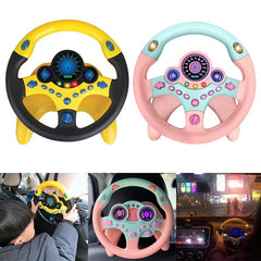 Eletric Simulation Steering Wheel Toy with Light Sound Kids Early Education Toy Shopping