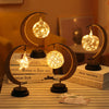 Image of Led Moon Light Wrought Iron Ornament Light Star Shape Copper Wire Light Decorative Light USB Battery Shopping