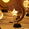 Image of Led Moon Light Wrought Iron Ornament Light Star Shape Copper Wire Light Decorative Light USB Battery Shopping