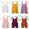 Image of New Arrivals Newborn Toddler Baby Girls Sleeveless Solid Romper Jumpsuit Outfit Shopping