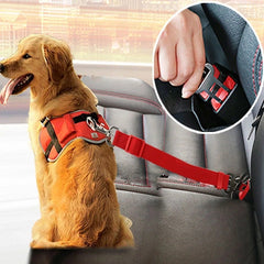 Adjustable Pet Cat Dog Car Seat Belt Pet Seat Vehicle Dog Harness Lead Clip Safety Lever Traction Dog Collars Dogs Accessoires Pets Products Shopping