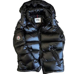 Down Jacket Thickened Short Shiny Hooded Warmth Super Thick White Duck Down Cold-proof Down Jacket Shopping