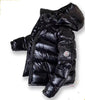 Image of Down Jacket Thickened Short Shiny Hooded Warmth Super Thick White Duck Down Cold-proof Down Jacket Shopping