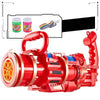 Image of Gatling Bubble Gun Machine Children'S Automatic Electric Bubble Machine Porous Light Music Shopping