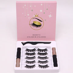 Magnetic Eyelashes Eyeliner Set Long Lasting False Mink Waterproof Eye Lashes Extension Reusable Beauty Makeup Tool Shopping111