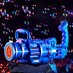 Gatling Bubble Gun Machine Children'S Automatic Electric Bubble Machine Porous Light Music Shopping