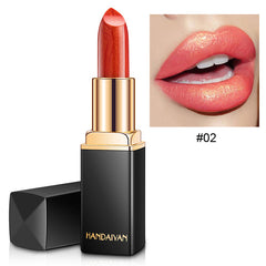 Shiny Metallic Lipstick Pearlescent Color Temperature Change Lipstick Gilt Lipstick Shopping111