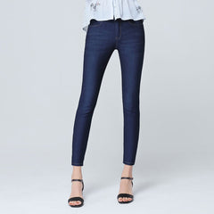 Fashion Simple Ladies Ice Silk Soft Jeans