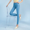 Image of Fashion Simple Ladies Ice Silk Soft Jeans Shopping