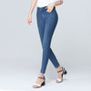 Image of Fashion Simple Ladies Ice Silk Soft Jeans Shopping